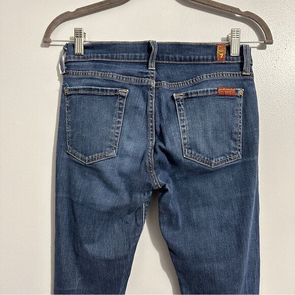 7Seven for All Mankind Skinny Jeans 27 Med/ Dark Wash Sz 26 - Picture 4 of 7